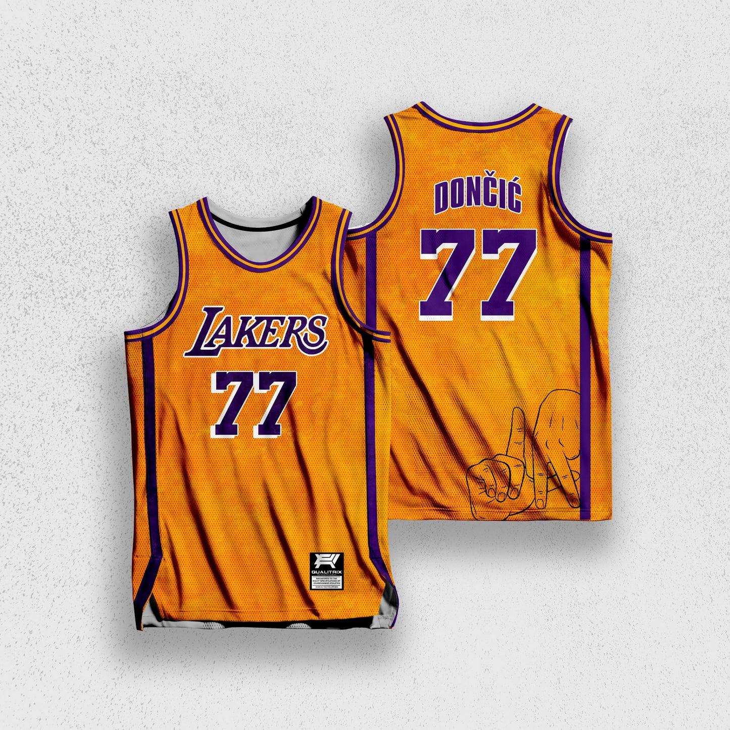 LAKERS ACID WASHED MESH JERSEY